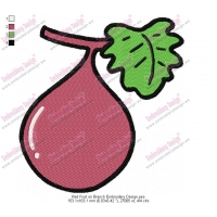 Red Fruit on Branch Embroidery Design